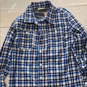 New Boys Plaid long sleeve button down shirt